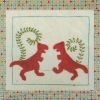 Red Dinosaur Baby Blanket Kit by Windflower Embroidery