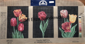 Tulips Triptych Tapestry