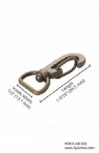 HAR.5AB550 Antique Brass Swivel Hook