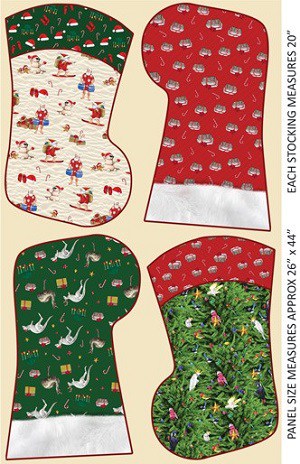12 Days of Christmas Down-under Stocking Panel
